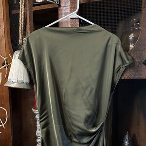 Elegant Olive Green Dress